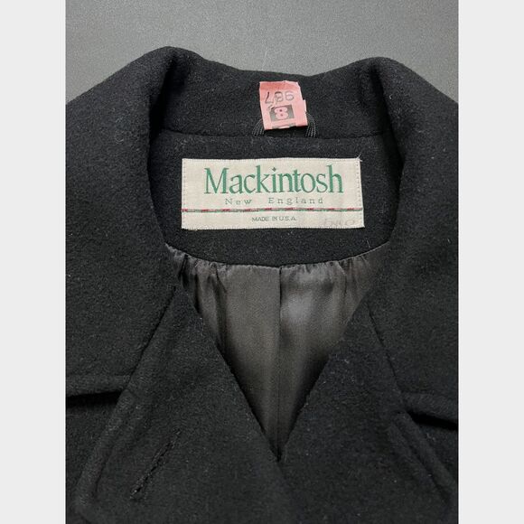 Mackintosh Womens 100% Wool Double Breasted Acetate Lined Pea Coat USA XXL EUC - Picture 4 of 8